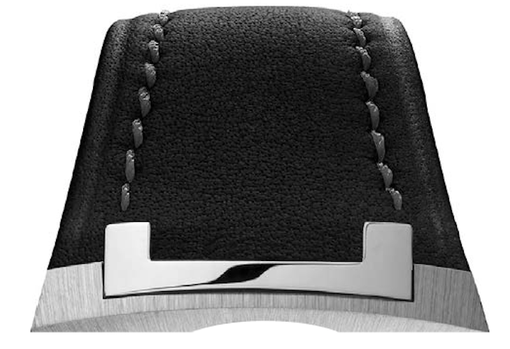 Czapek Strap Antarctique Passage de Drake Leather Black Grey Stitch - Black