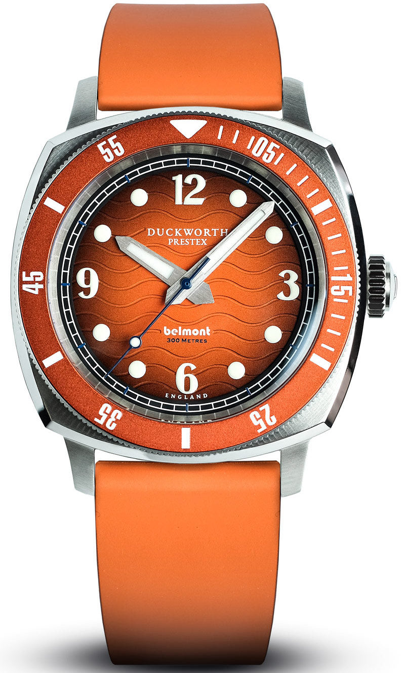 Duckworth Prestex Watch Belmont Dive Orange Orange Rubber - Orange