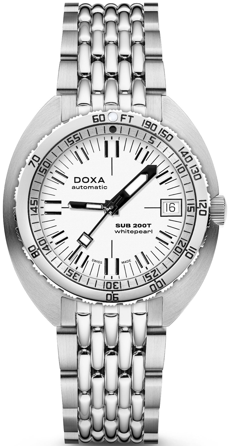 Doxa Watch SUB 200T Whitepearl Iconic Bracelet