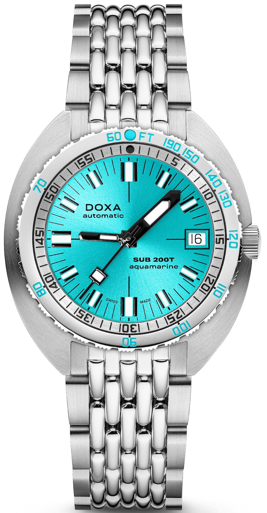 Doxa Watch SUB 200T Aquamarine Sunray Bracelet