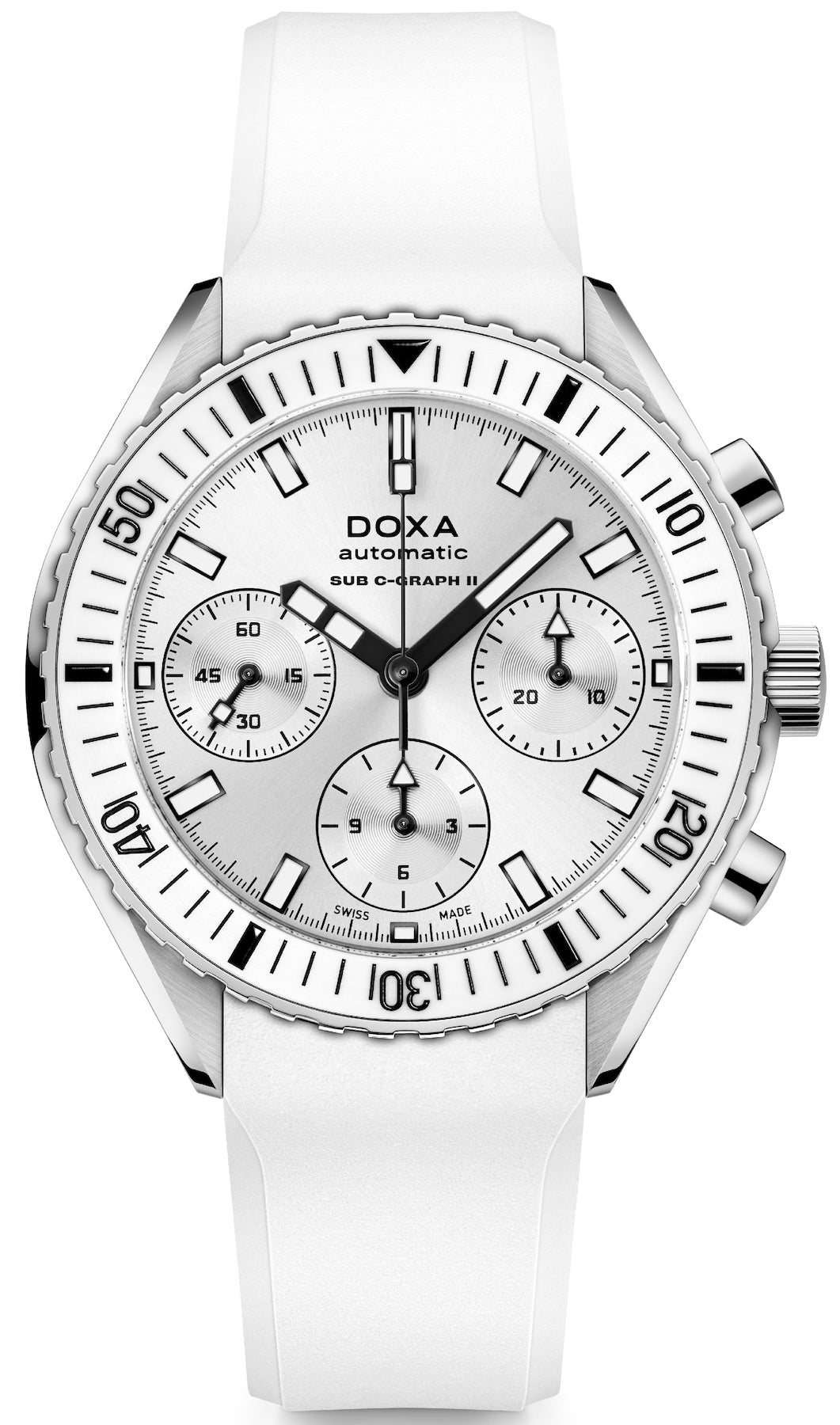 Doxa Watch Sub 200 C-Graph II Whitepearl Rubber