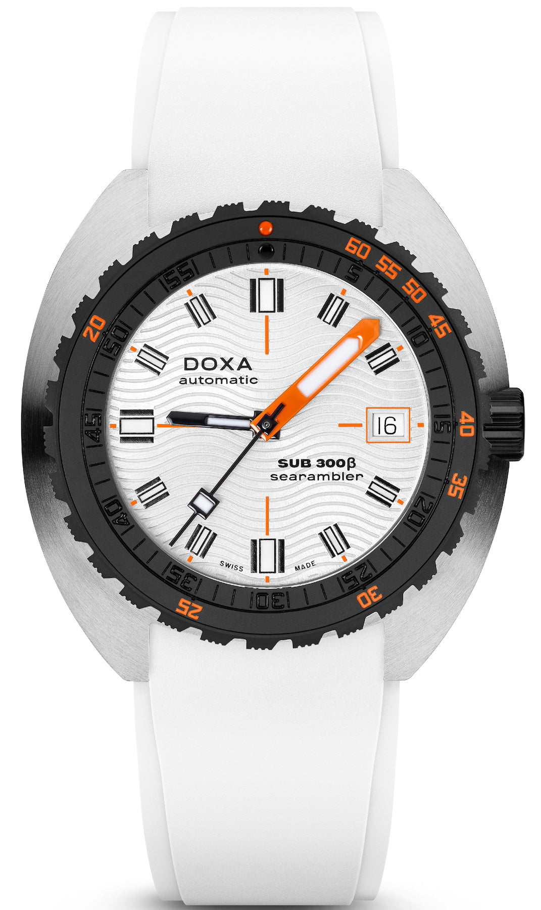 Doxa Watch SUB 300 Beta Ceramic Steel Searambler Rubber White