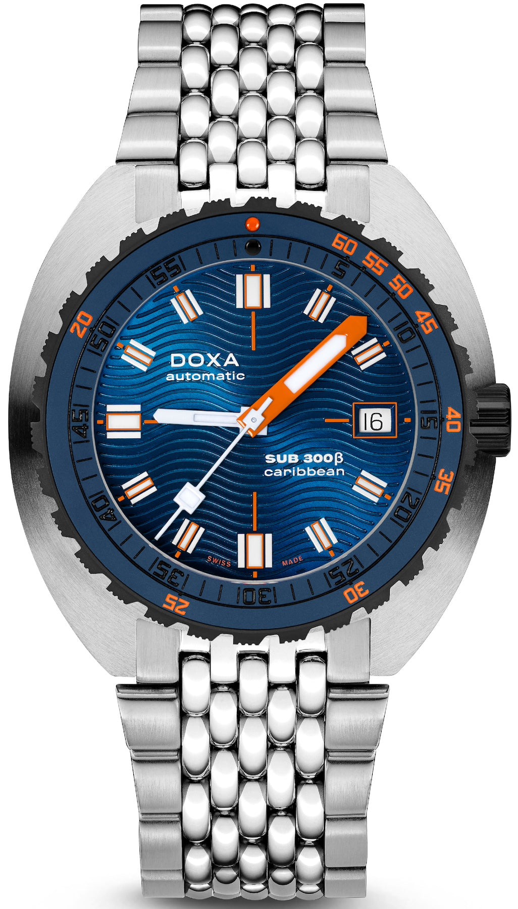 Doxa Watch SUB 300 Beta Ceramic Steel Caribbean Bracelet