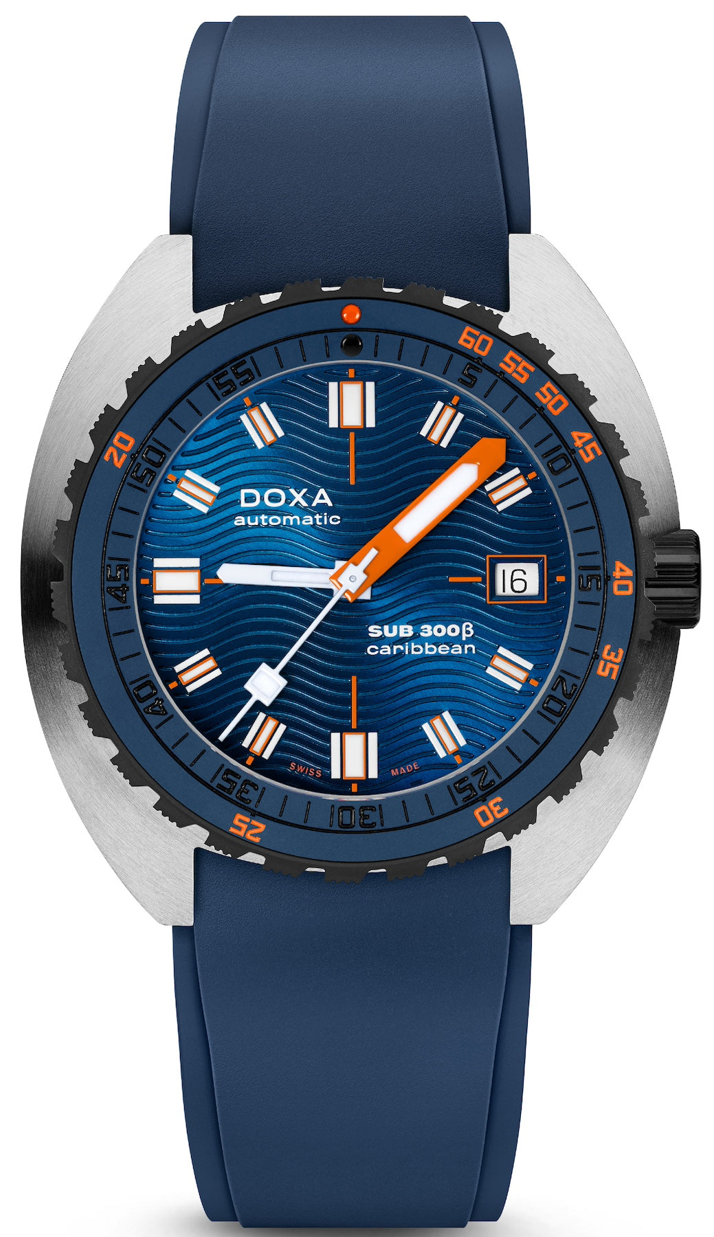Doxa Watch SUB 300 Beta Ceramic Steel Caribbean Rubber Blue