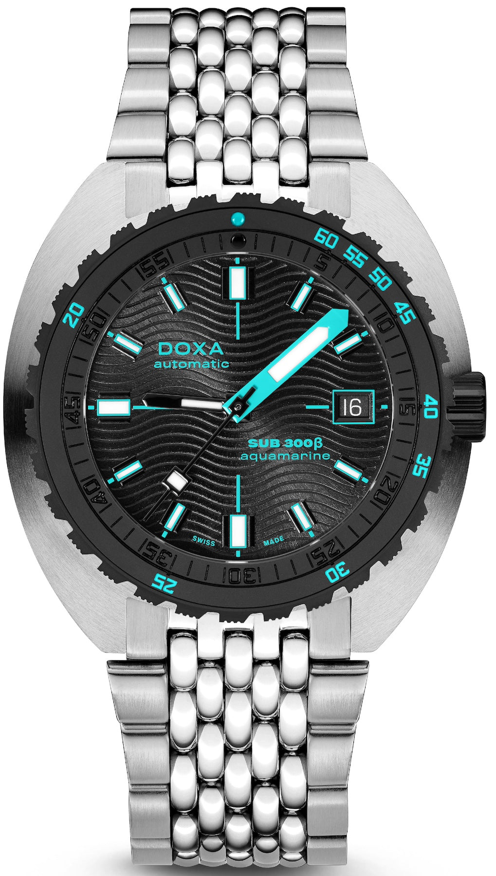 Doxa Watch SUB 300 Beta Ceramic Steel Aquamarine Bracelet
