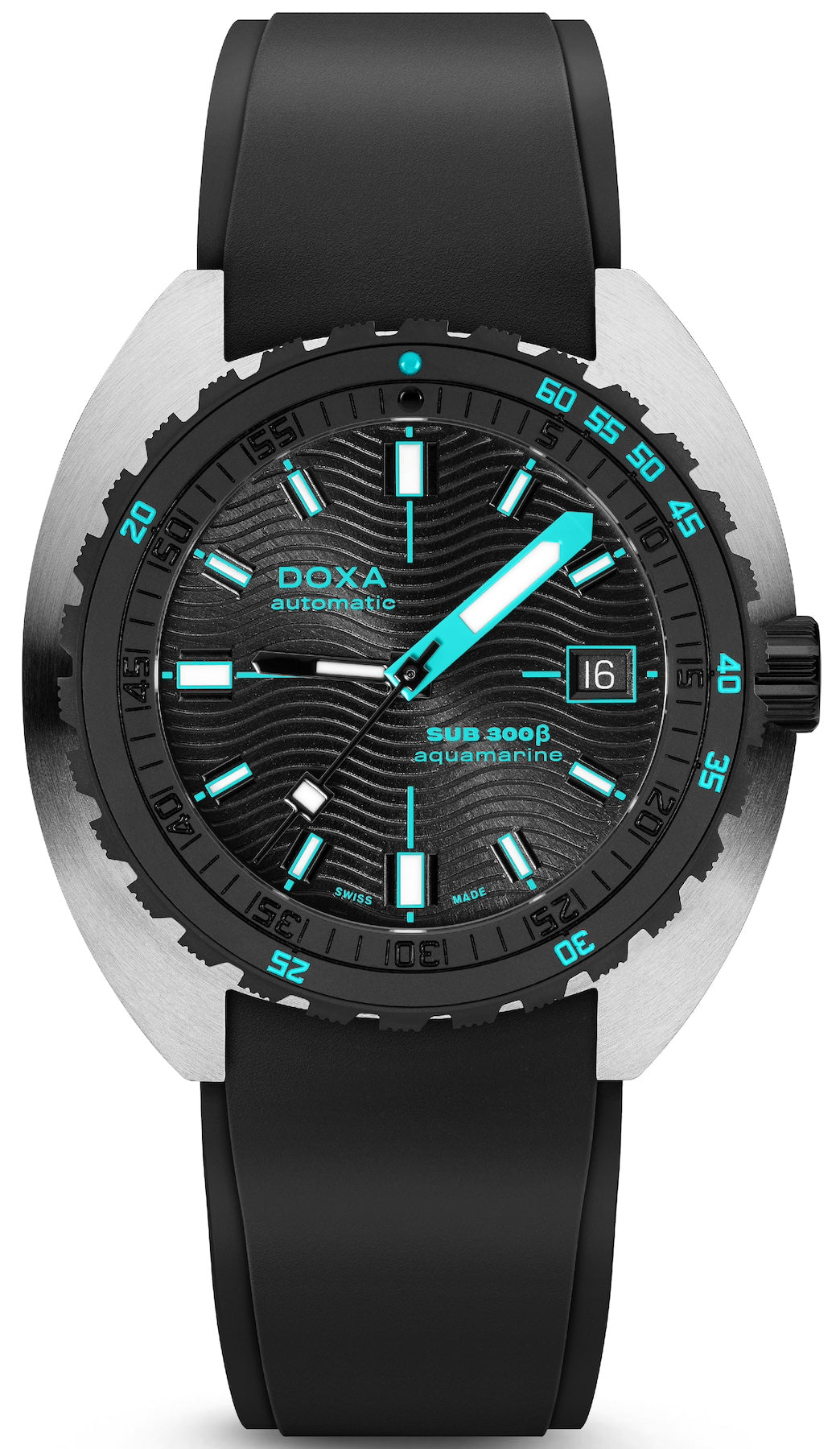 Doxa Watch SUB 300 Beta Ceramic Steel Aquamarine Rubber Black