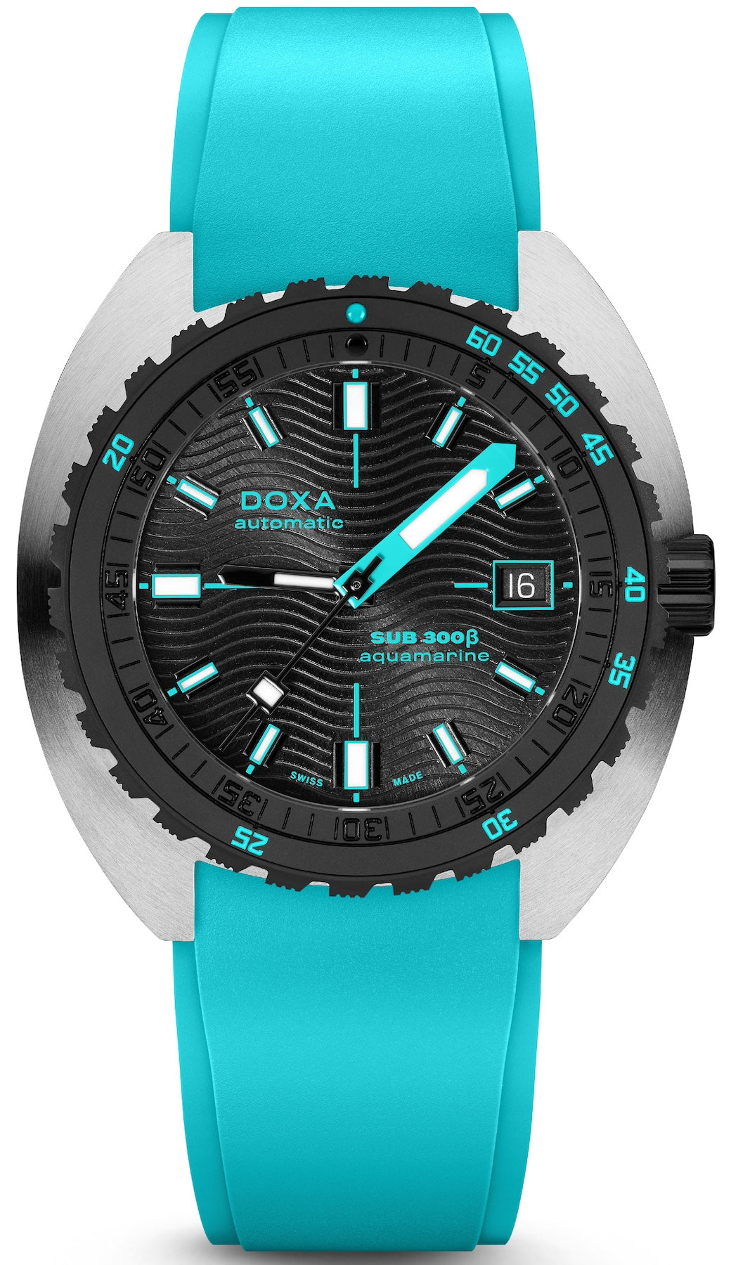 Doxa Watch SUB 300 Beta Ceramic Steel Aquamarine Rubber Turquoise