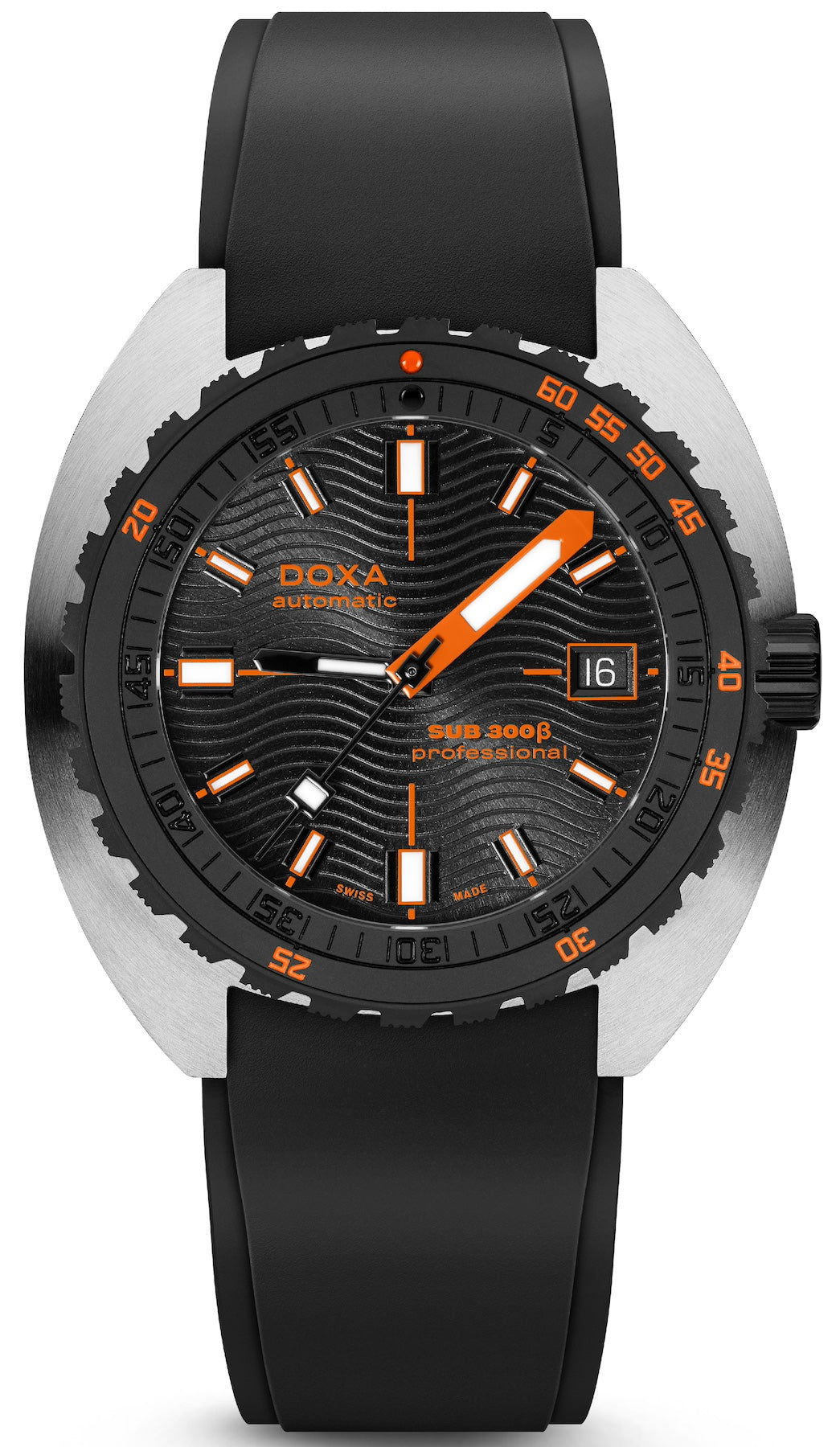 Doxa Watch SUB 300 Beta Ceramic Steel Professional Rubber Black