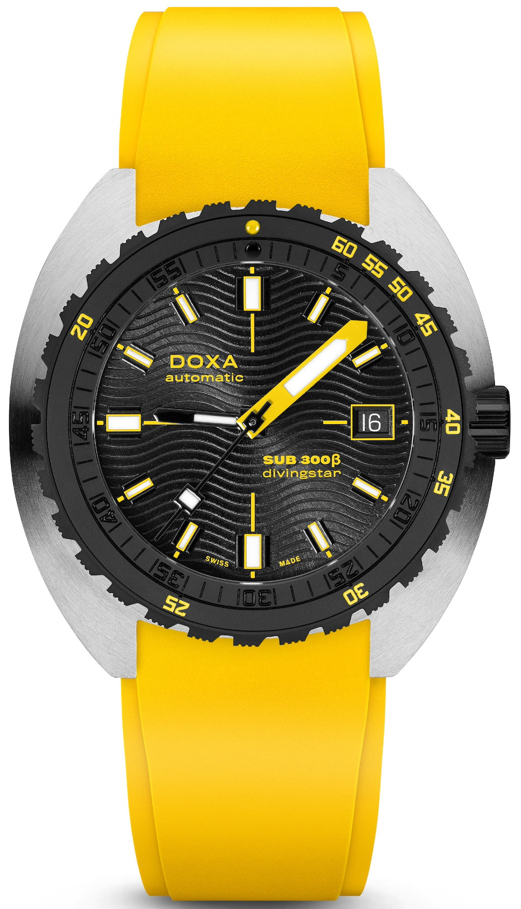 Doxa Watch SUB 300 Beta Ceramic Steel Divingstar Rubber Yellow