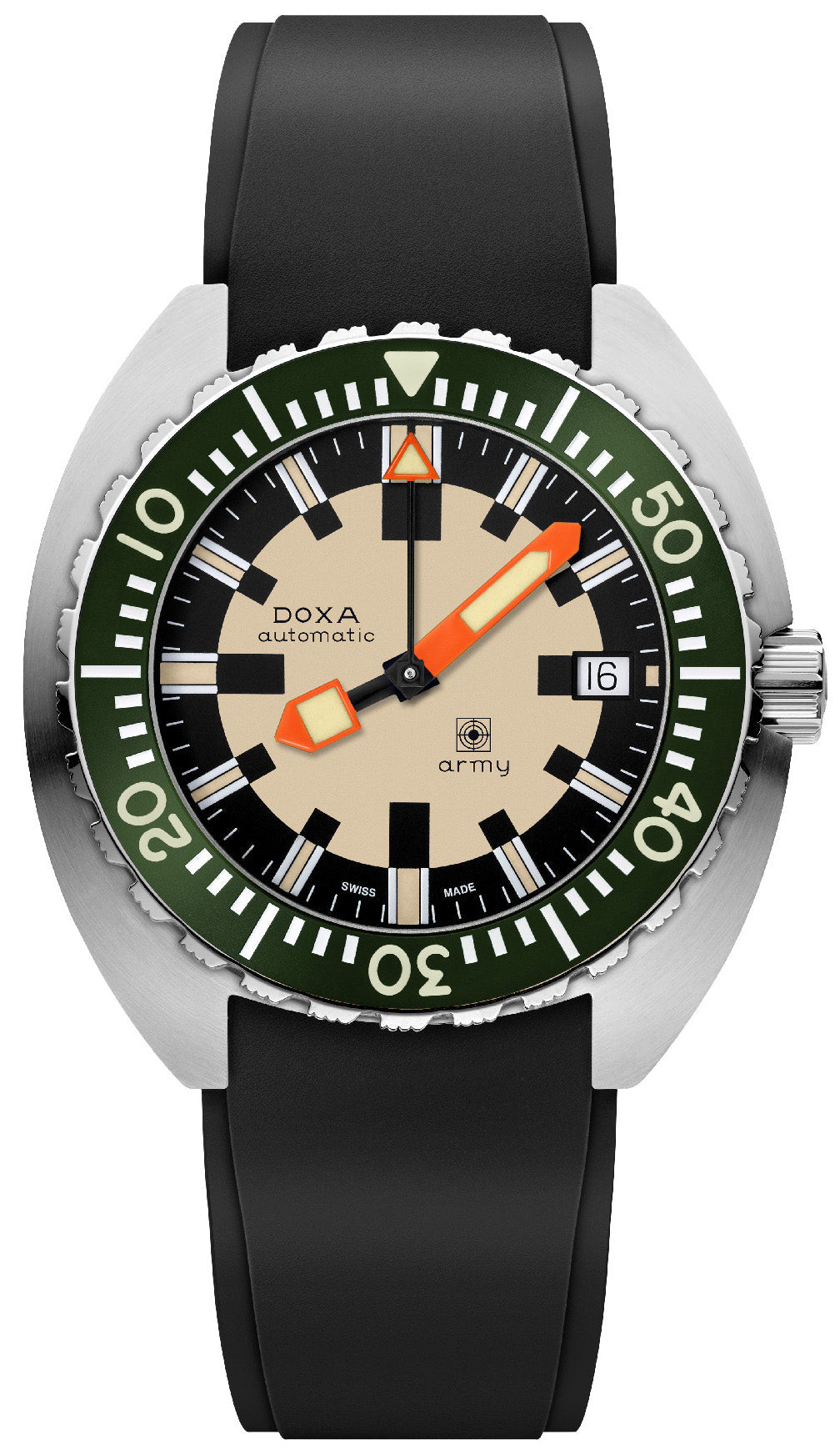 Doxa Watch Dive Army Rubber