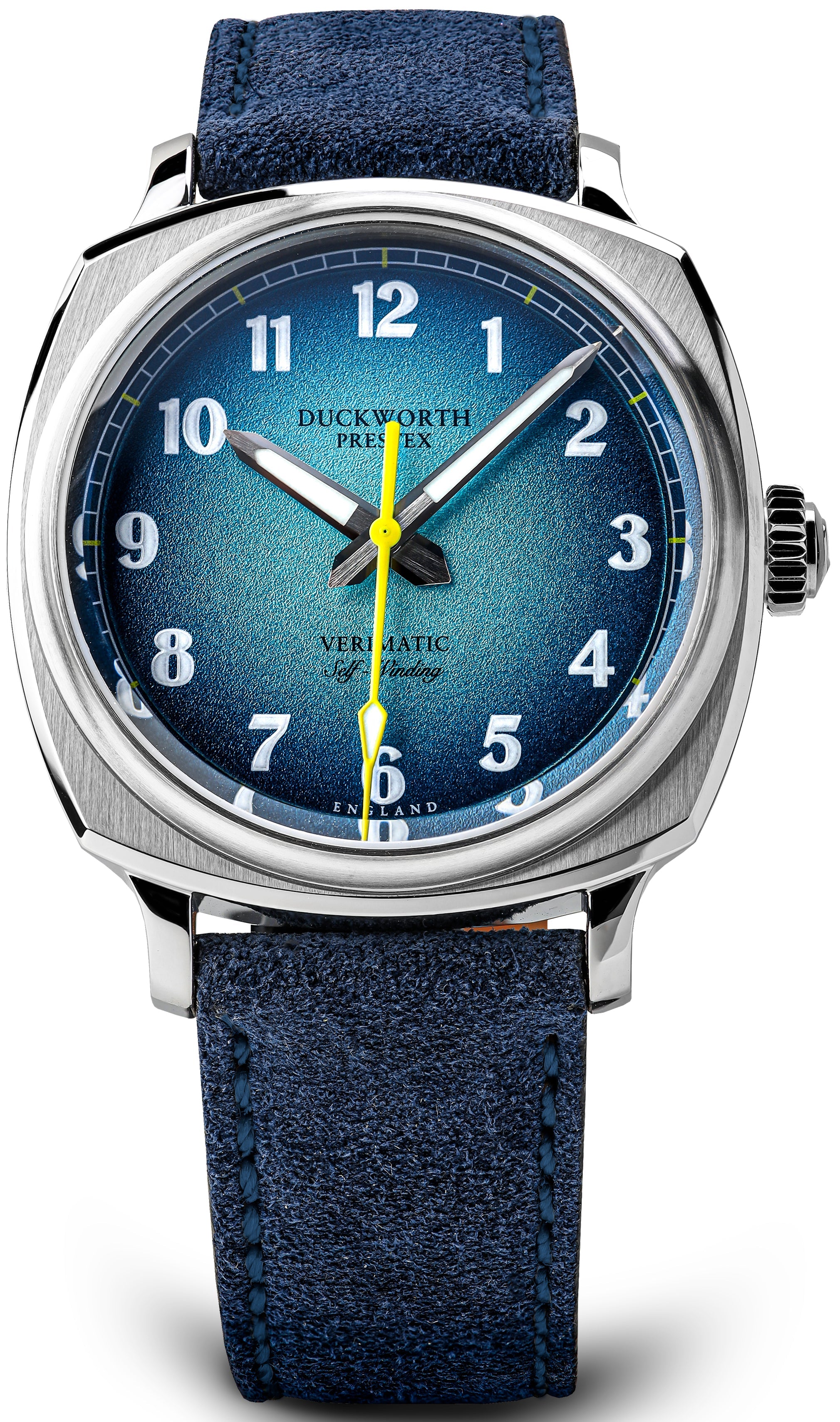 Duckworth Prestex Watch Verimatic Blue Fume Blue Suede