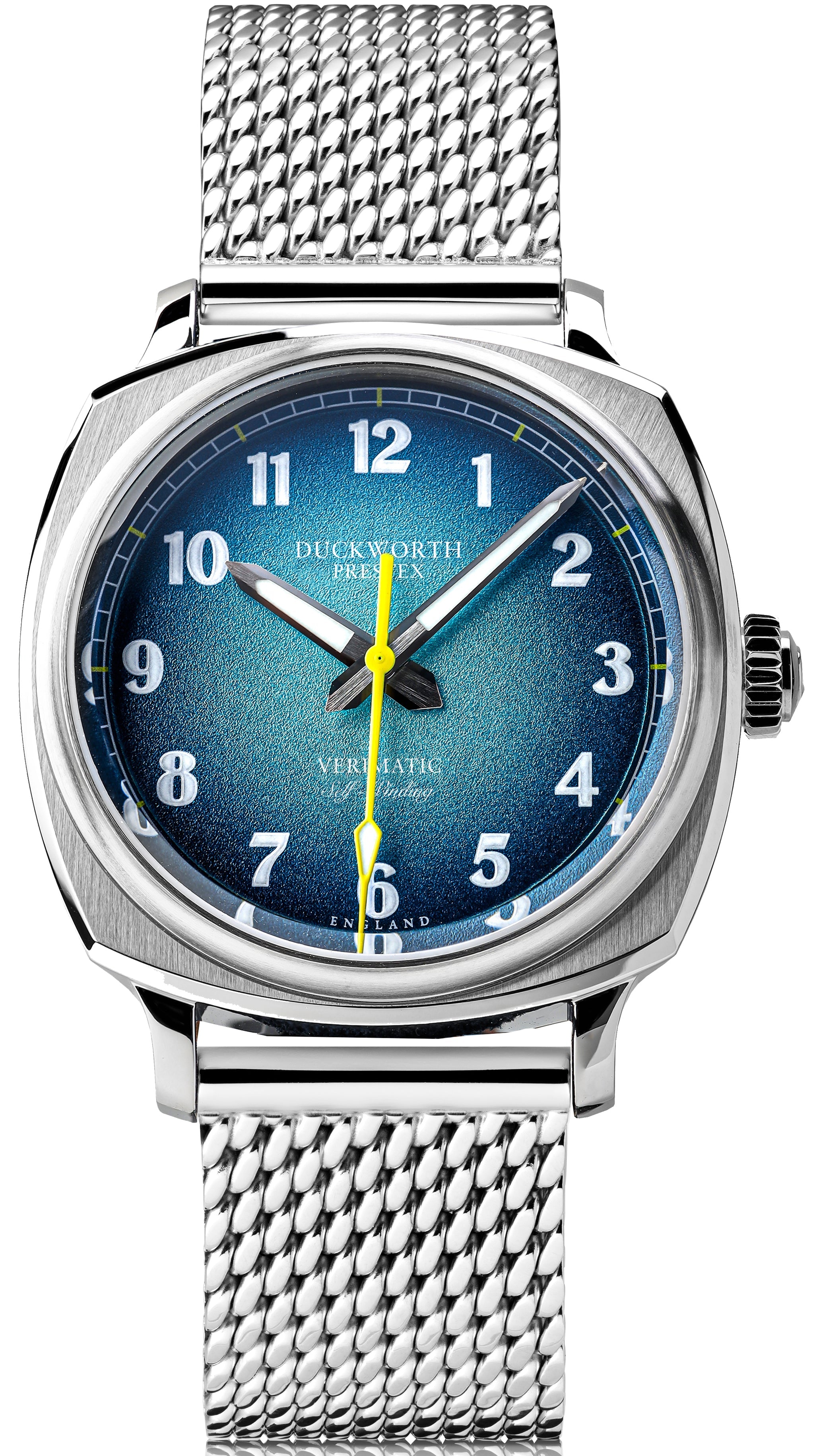 Duckworth Prestex Watch Verimatic Blue Fume Mesh Bracelet - Blue