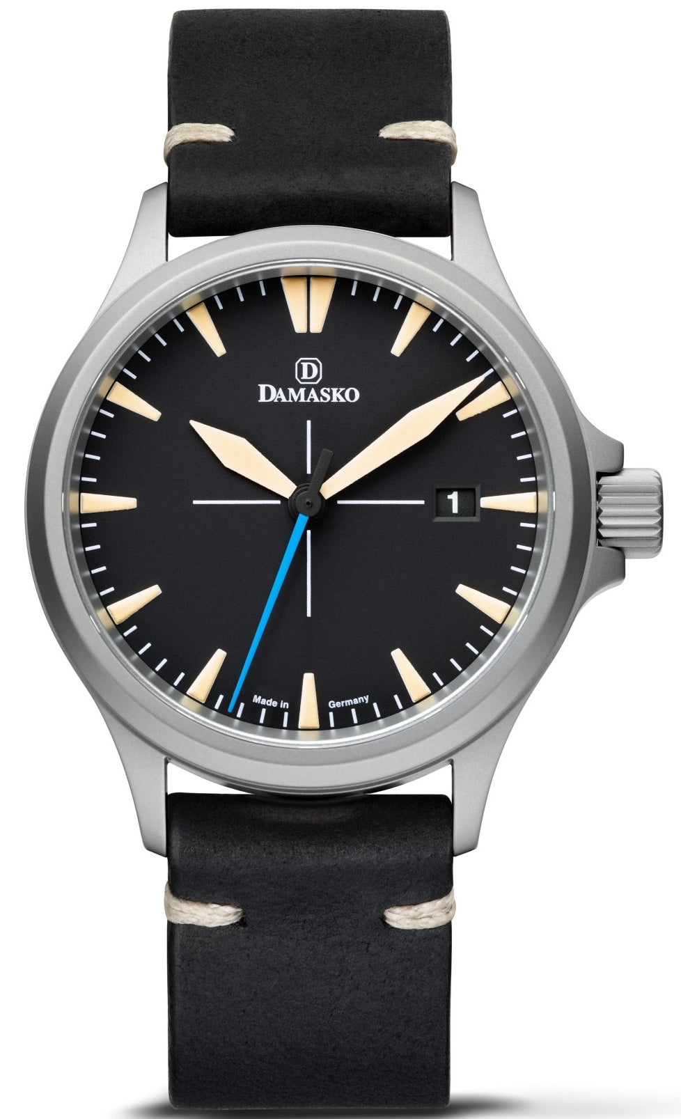 Damasko Watch DK 22 Vintage Leather Black Pin