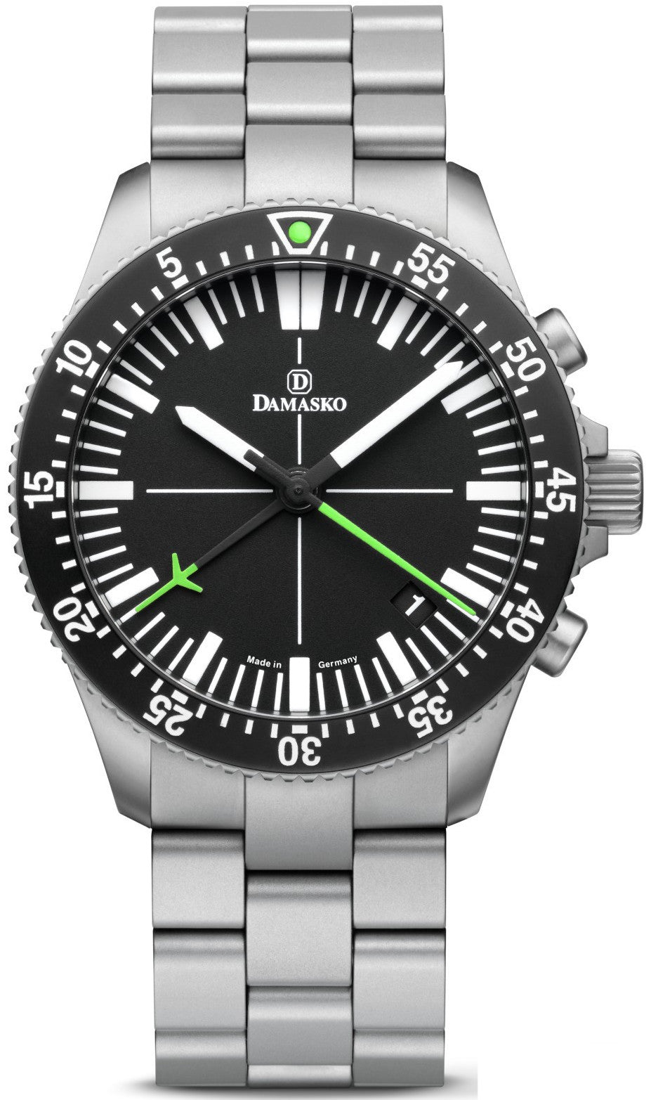Damasko Watch DC82 Green Steel - Black