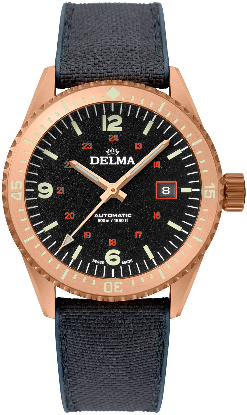 Delma Watch Cayman Field Bronze Black - Black