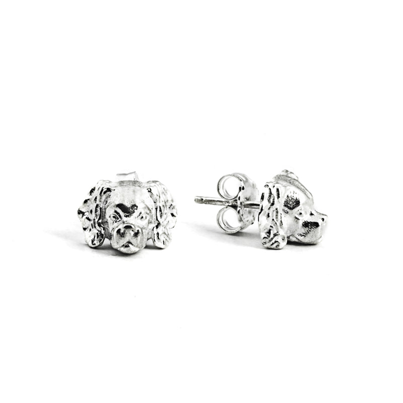 Dog Fever Sterling Silver Cavalier King Charles Spaniel Muzzle Earrings