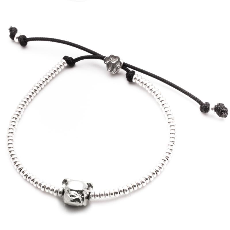 Dog Fever Sterling Silver English Bulldog Muzzle Bracelet