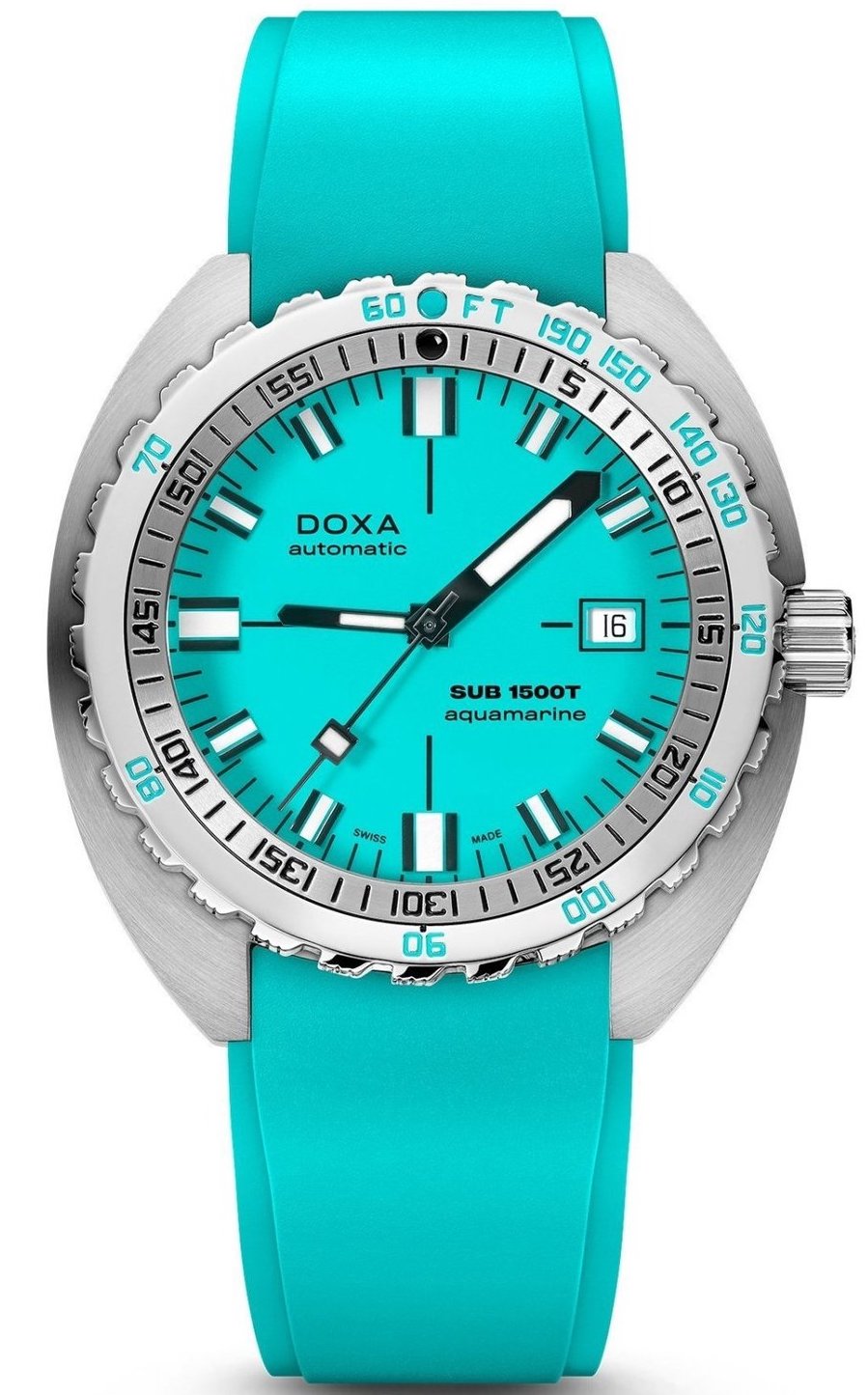 Doxa Watch SUB 1500T Aquamarine Rubber - Blue