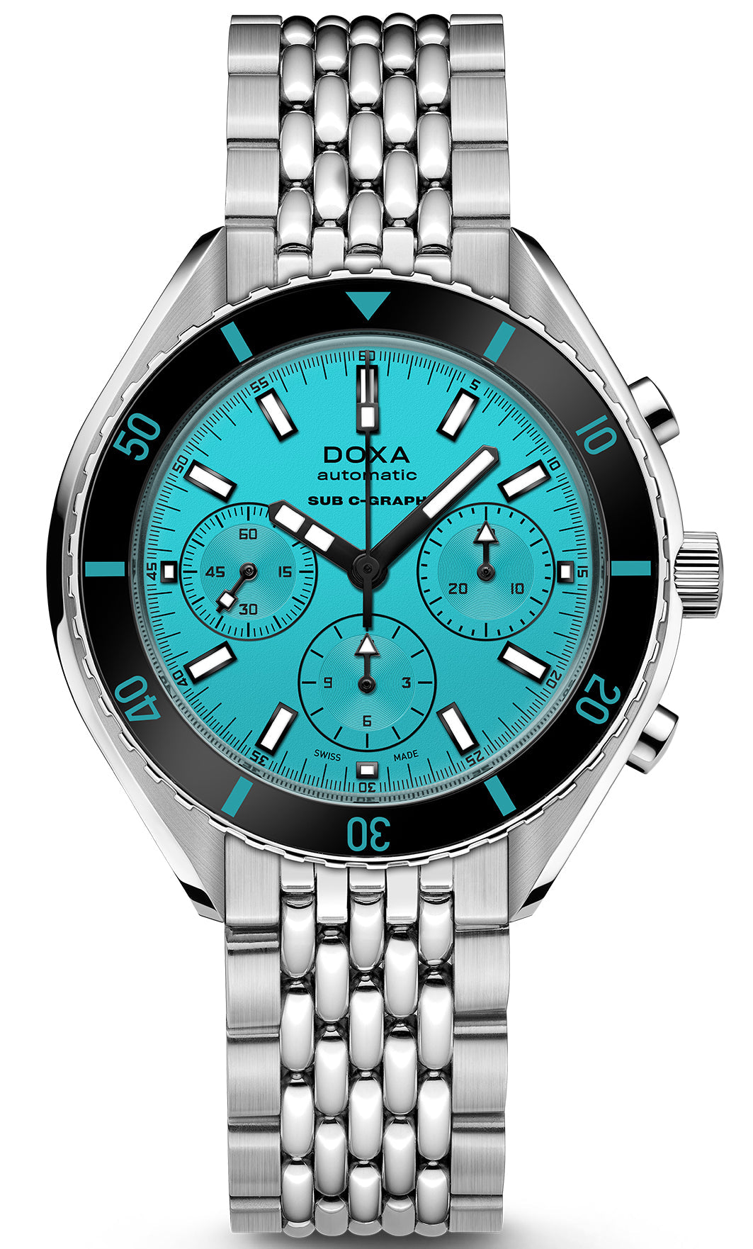 Doxa Watch SUB 200 C-Graph Aquamarine Bracelet - Blue