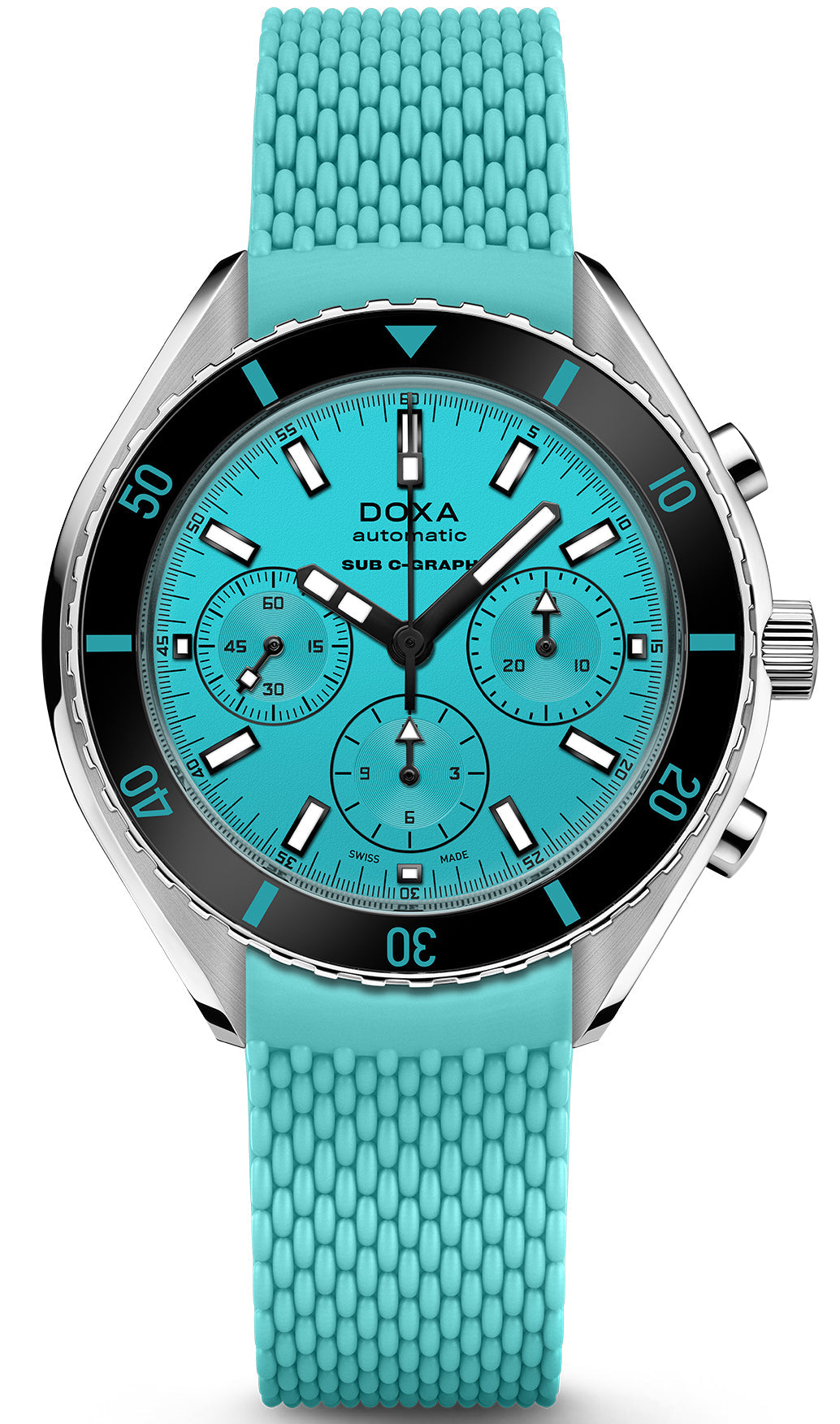 Doxa Watch SUB 200 C-Graph Aquamarine Rubber - Blue