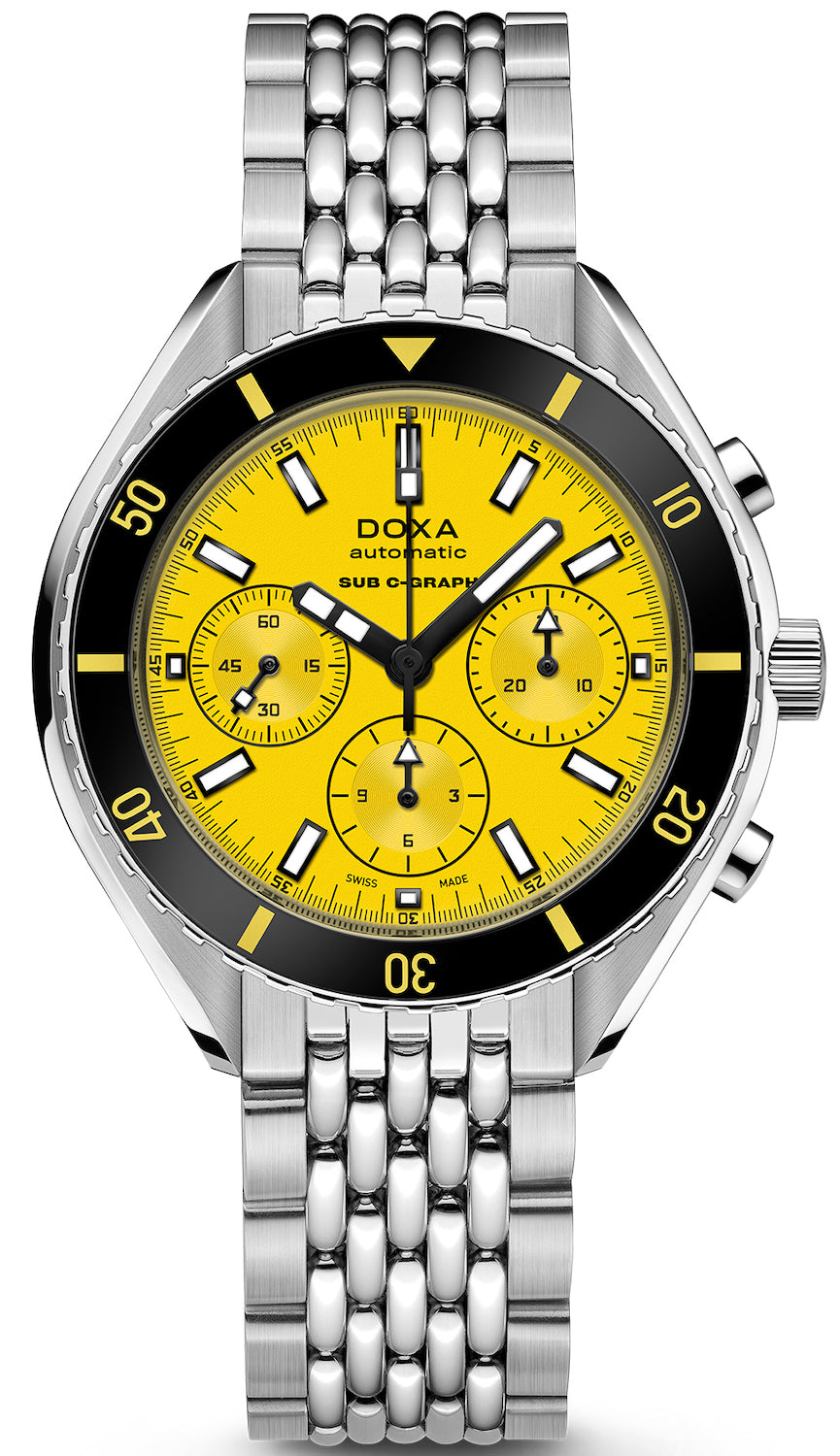 Doxa Watch SUB 200 C-Graph Divingstar Bracelet - Yellow