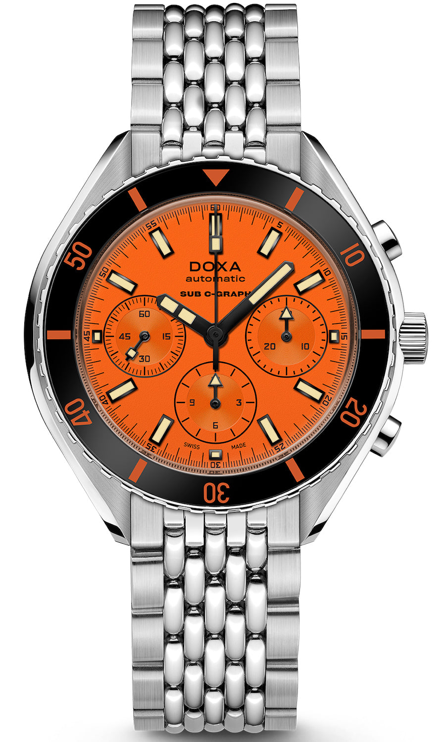 Doxa Watch SUB 200 C-Graph Professional Bracelet - Orange