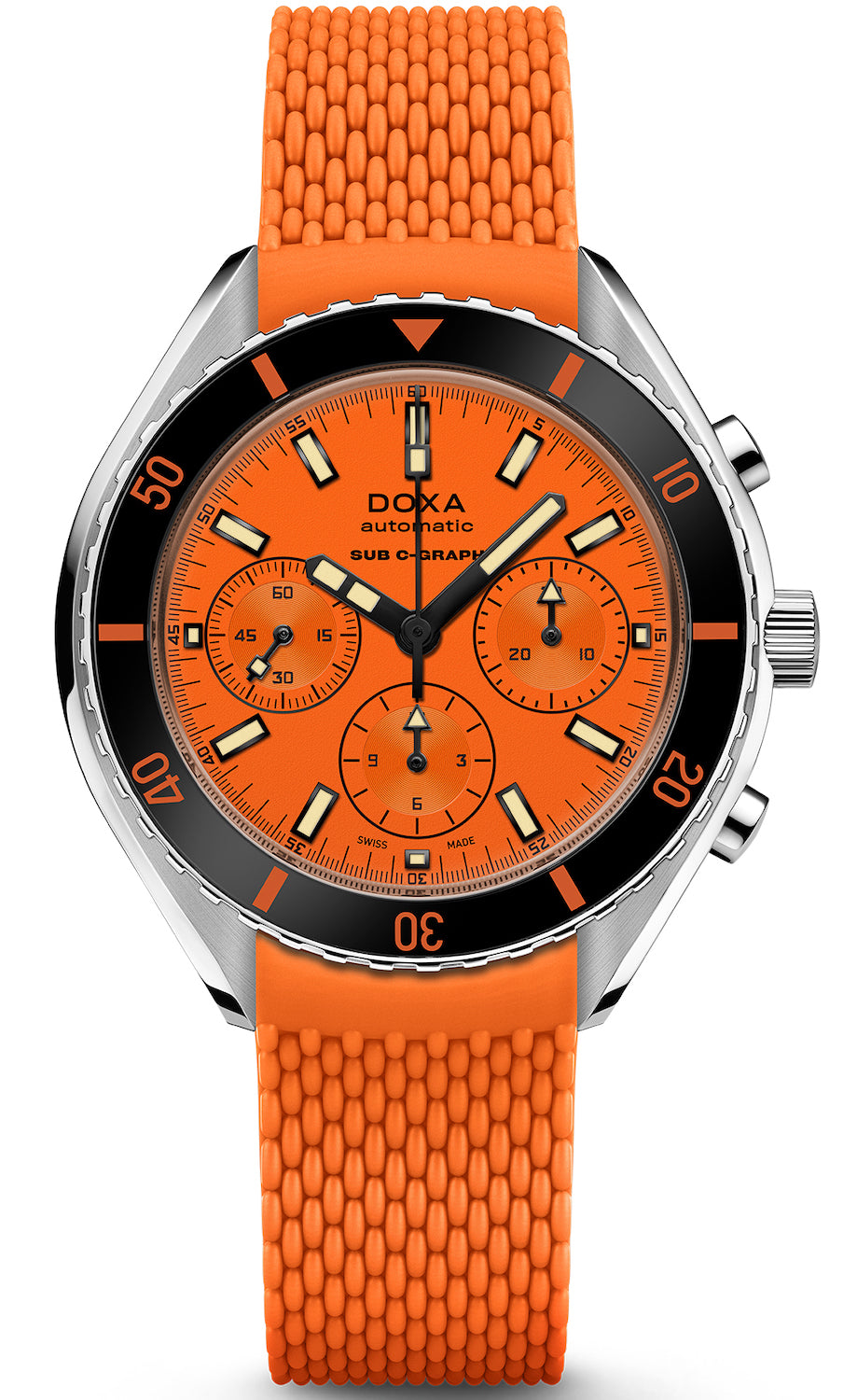 Doxa Watch SUB 200 C-Graph Professional Rubber - Orange
