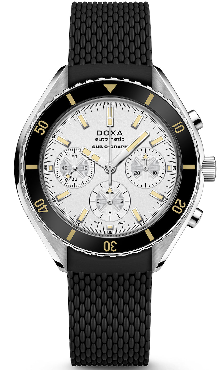 Doxa Watch SUB 200 C-Graph Searambler Rubber - Silver