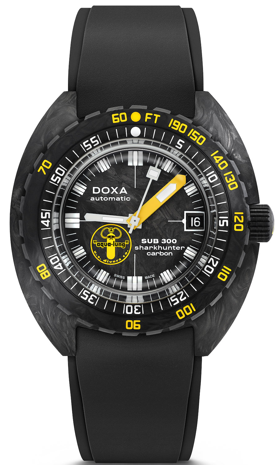 Doxa Watch Sub 300 Carbon Aqua Lung US Divers Limited Edition - Black