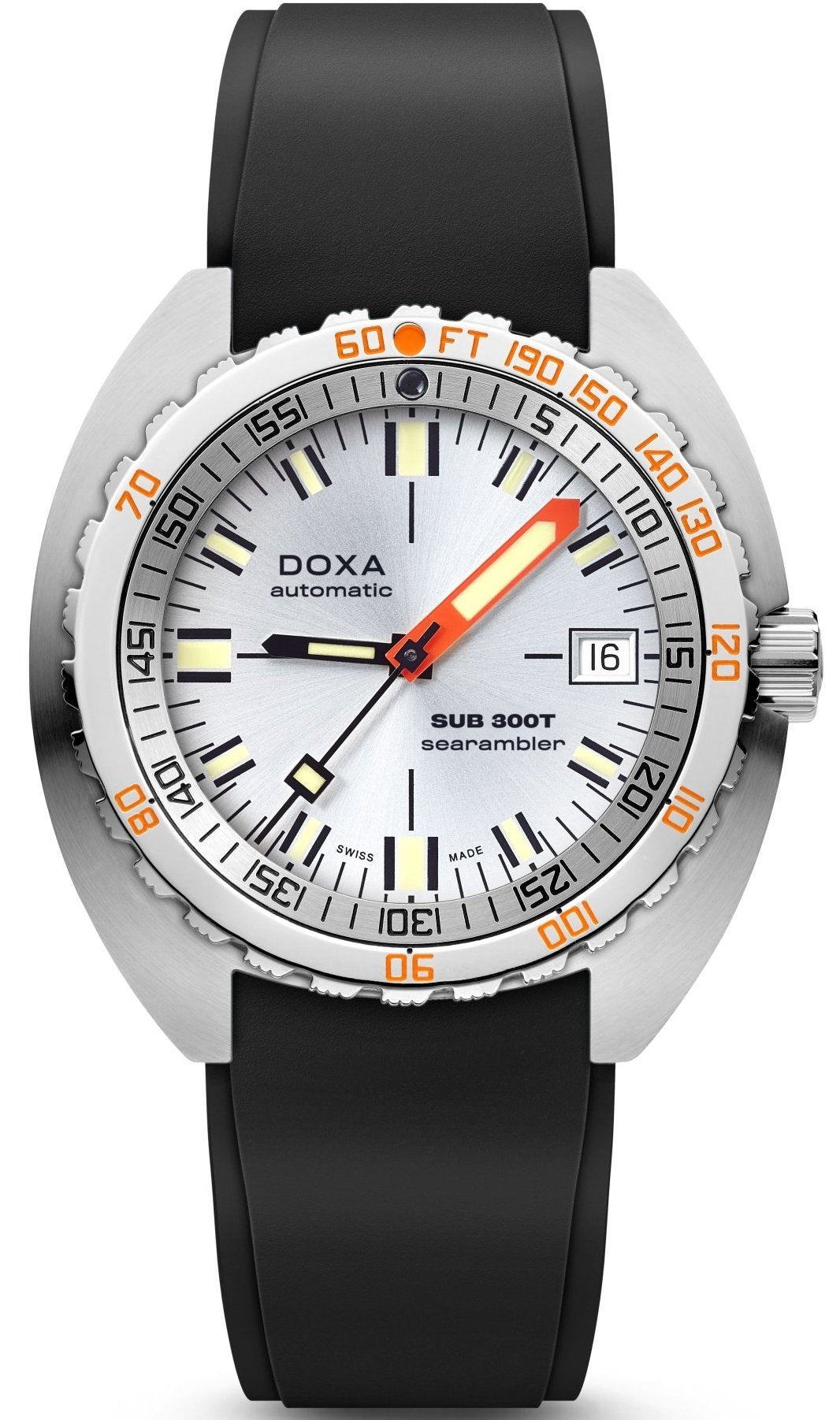 Doxa Watch SUB 300T Searambler Rubber - Silver