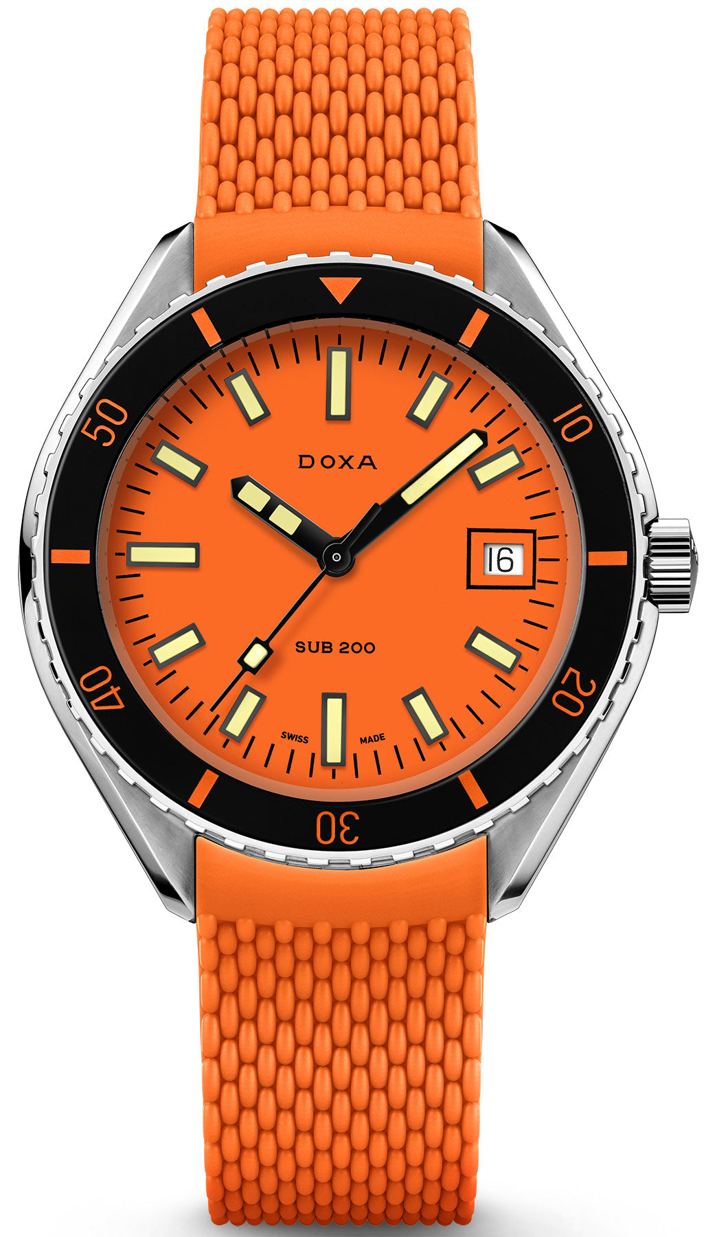 Doxa Watch Sub 200 Professional Rubber - Orange
