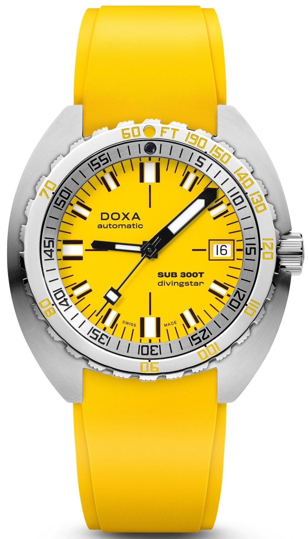 Doxa Watch Sub 300T Divingstar Rubber - Yellow