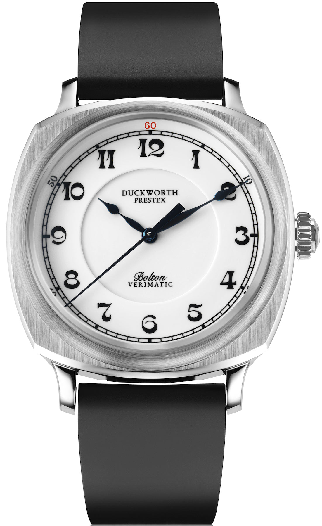Duckworth Prestex Watch Bolton Verimatic White Black Rubber - White