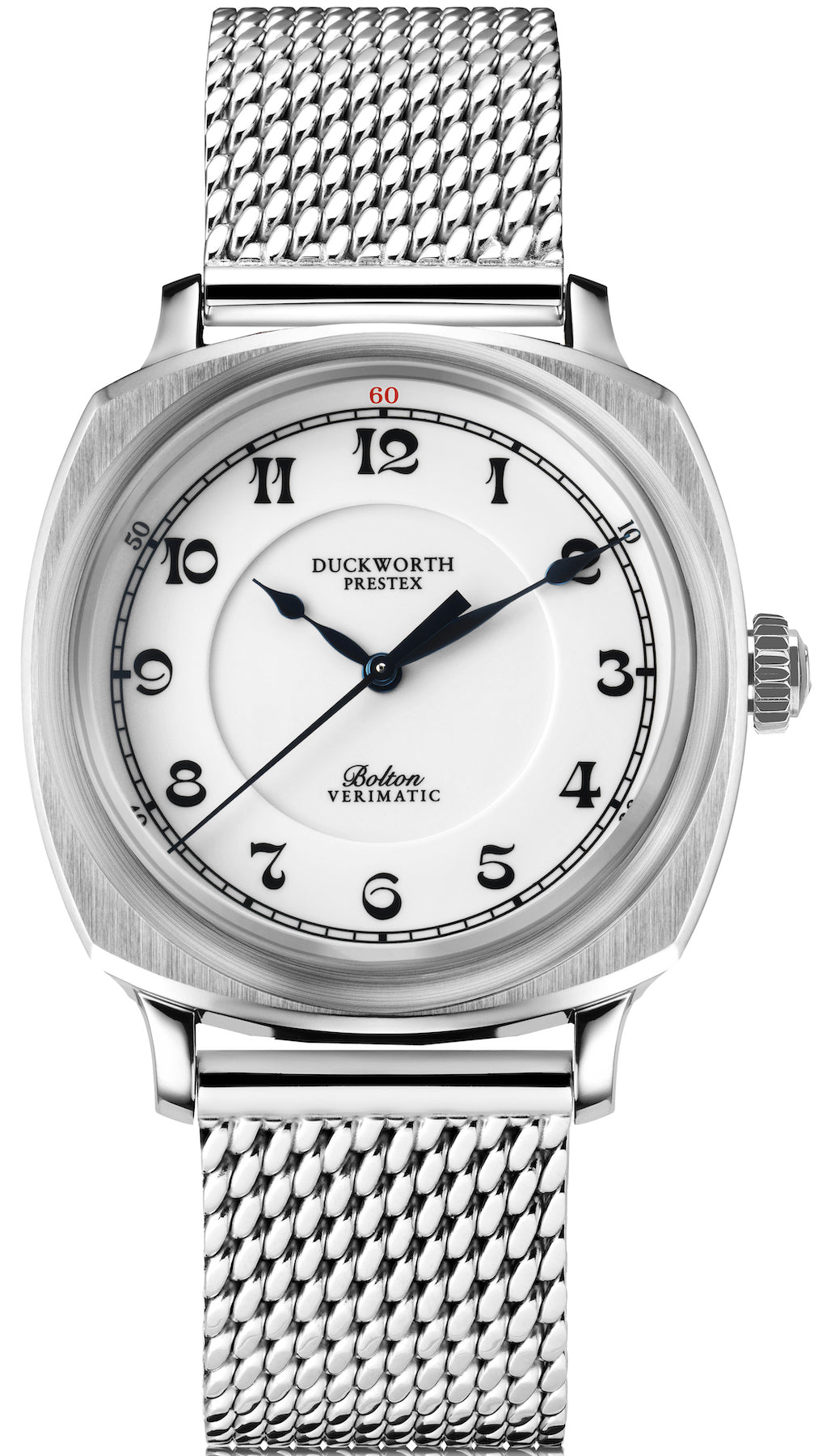Duckworth Prestex Watch Bolton Verimatic White Mesh Bracelet - White