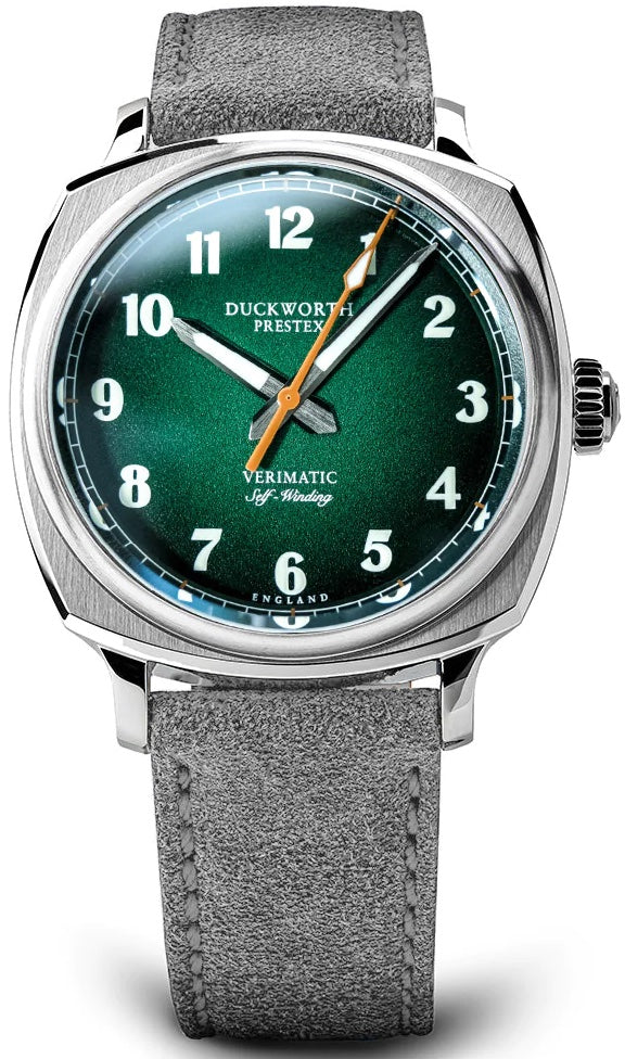 Duckworth Prestex Watch Verimatic Green Fume Grey Suede