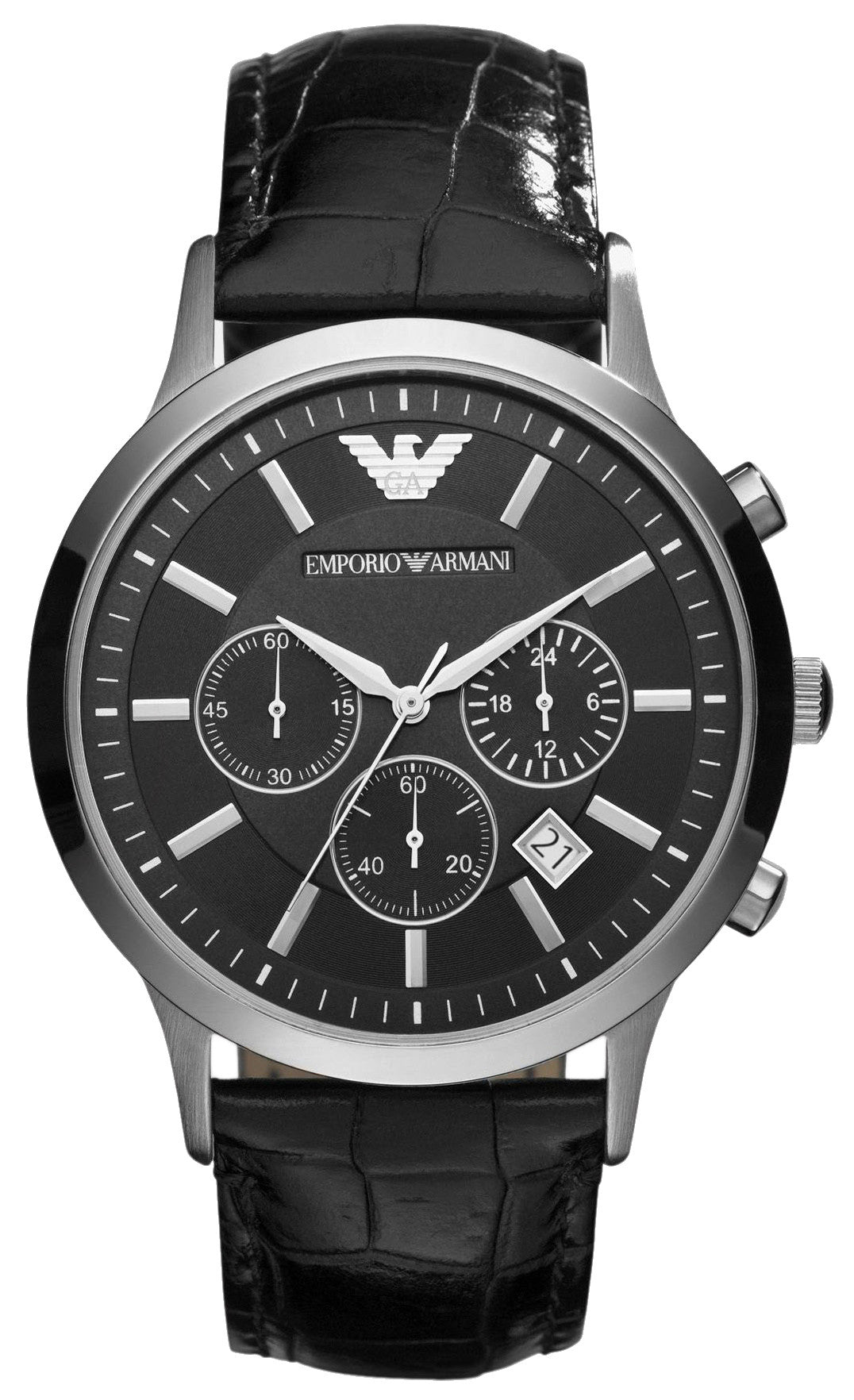 Emporio Armani Watch Renato Mens - Black