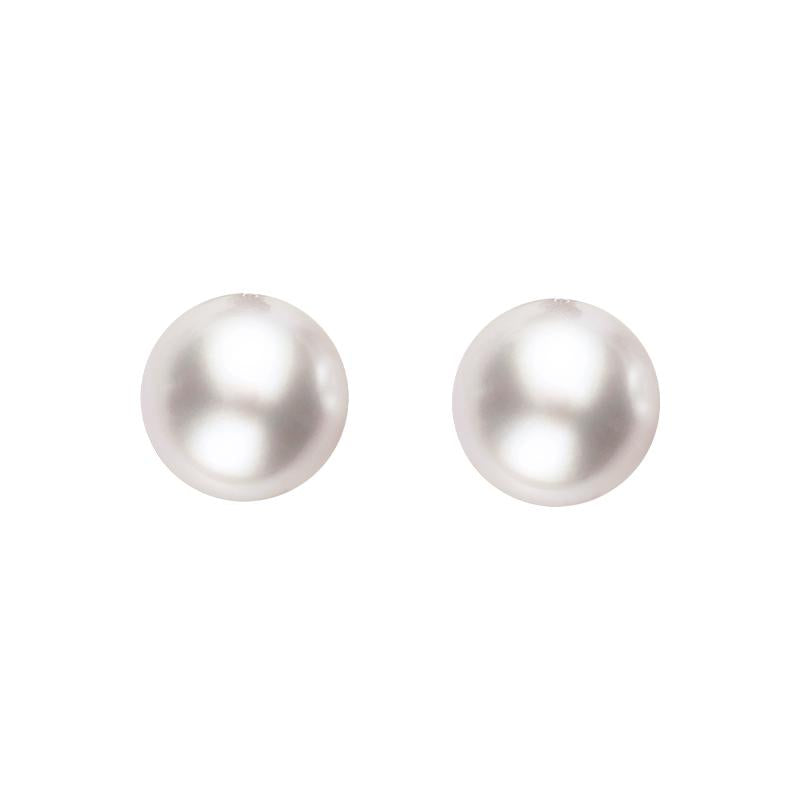 18ct Yellow Gold 5mm White Pearl Stud Earrings