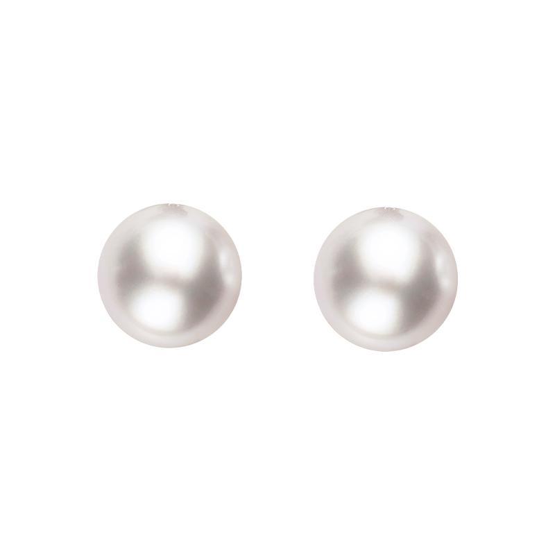 18ct Yellow Gold 6mm White Pearl Stud Earrings