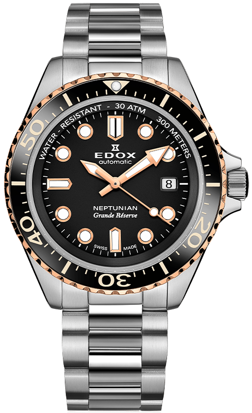 Edox Watch Neptunian Grande Reserve Black