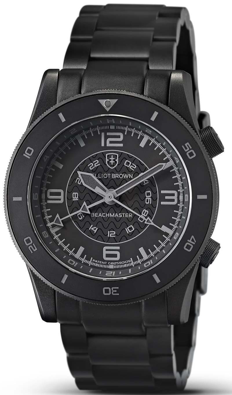 Elliot Brown Watch Beachmaster Blackout Gunmetal Grey PVD Bracelet