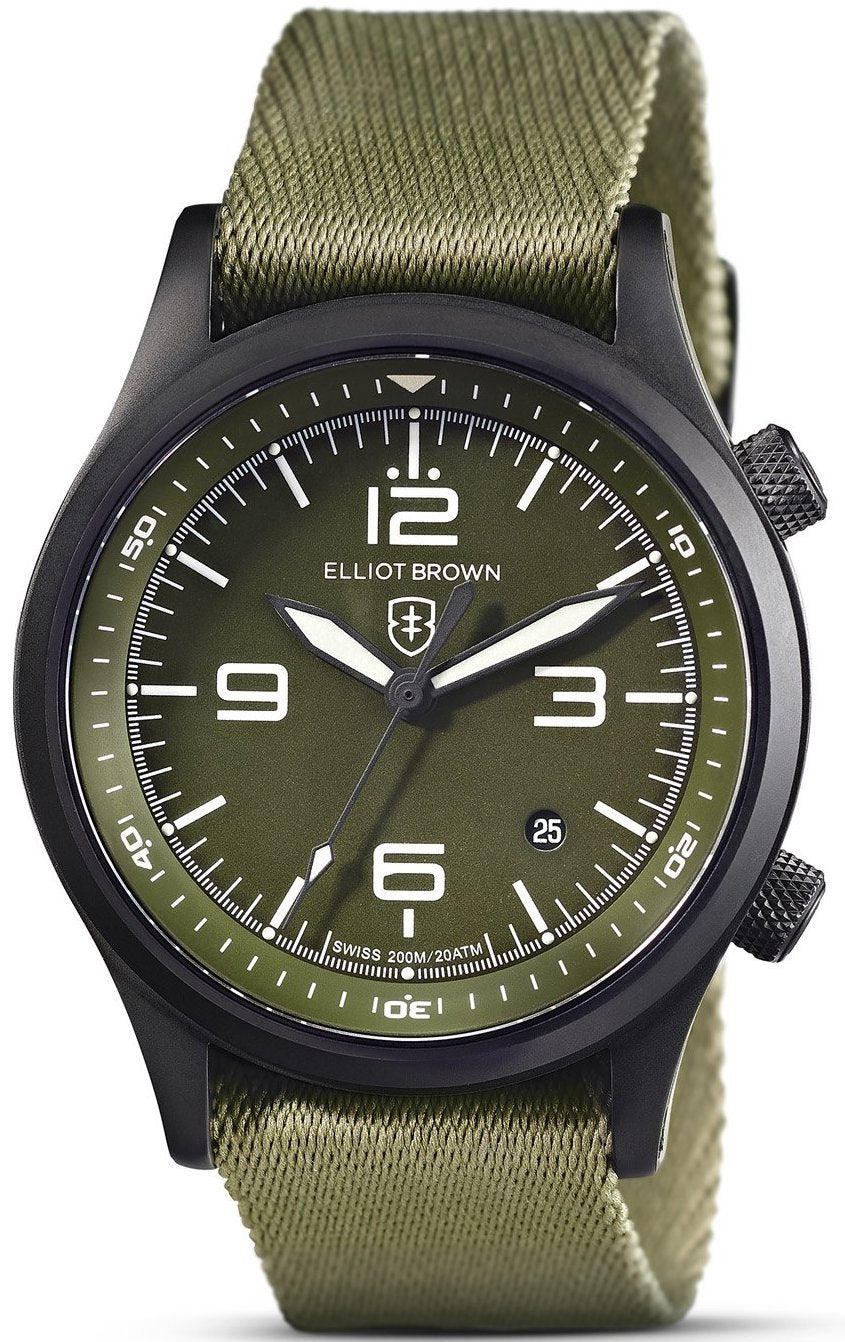 Elliot Brown Watch Canford Mens - Green