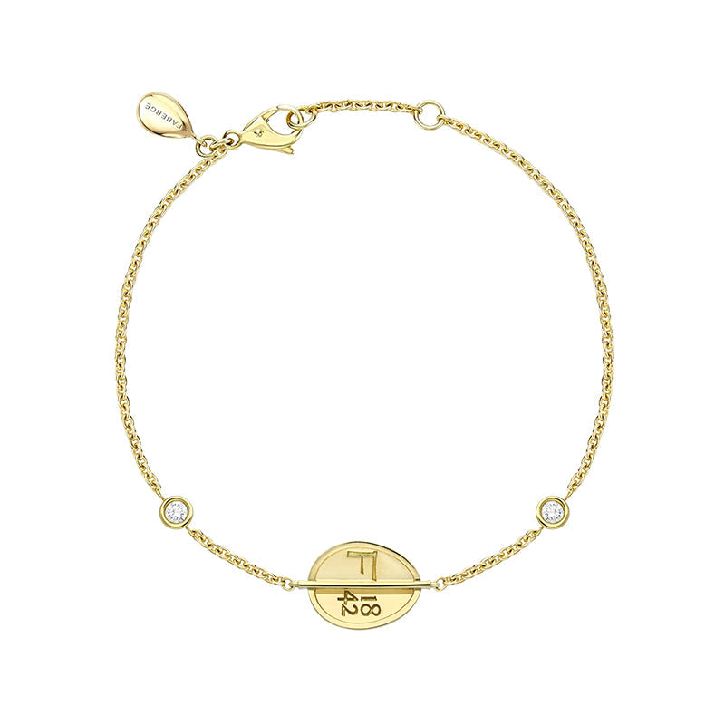 Faberge 1842 18ct Yellow Gold Diamond Egg Chain Bracelet - Yellow Gold