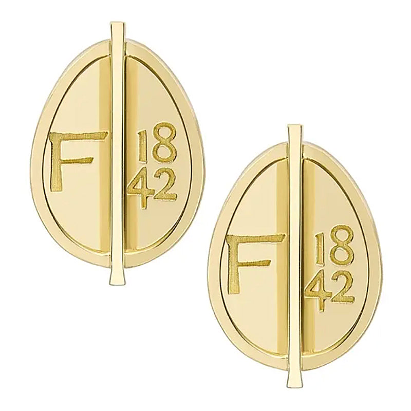 Faberge 1842 18ct Yellow Gold Grande Egg Stud Earrings - Yellow Gold