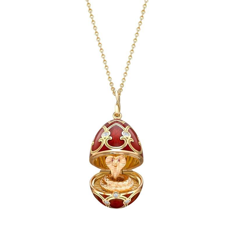 Faberge Palais Tsarskoye Selo Red Locket with Snake Surprise