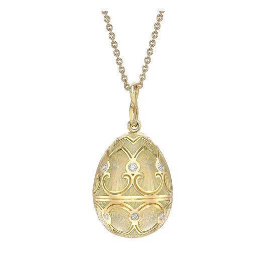 Faberge Palais Tsarskoye Selo Yellow Gold Diamond White Pendant - Yellow Gold
