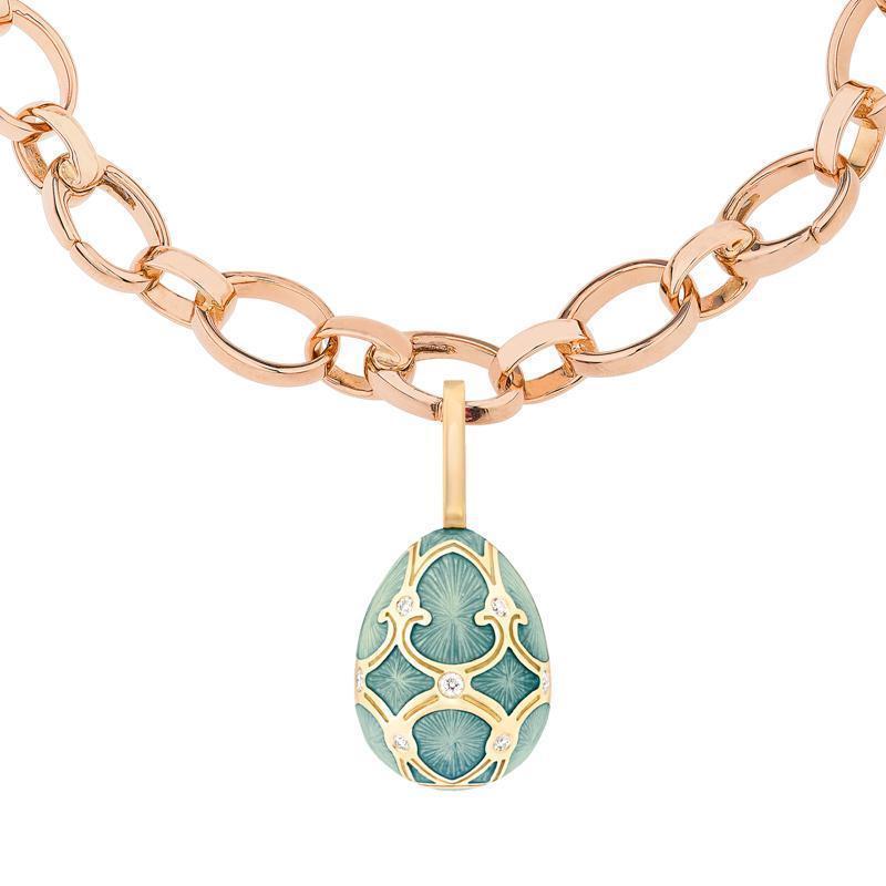 Faberge Palais Tsarskoye Selo Yellow Gold Turquoise Enamel Charm - Yellow Gold