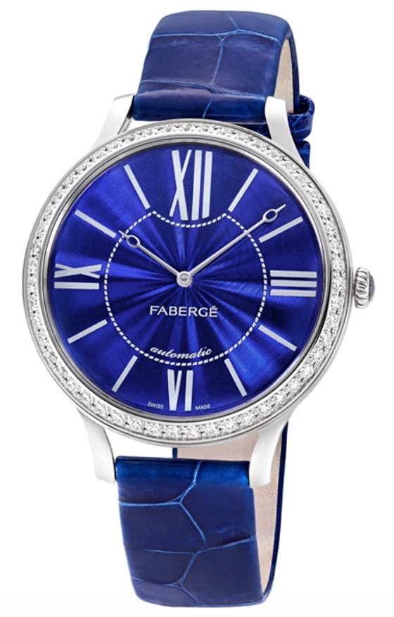 Faberge Watch Lady 18ct White Gold Blue Dial - Blue