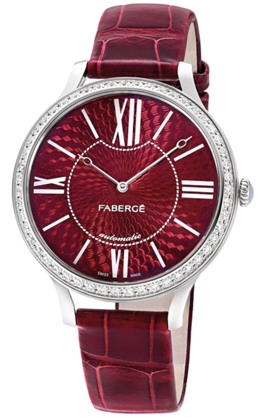 Faberge Watch Lady 18ct White Gold Red Dial - Red