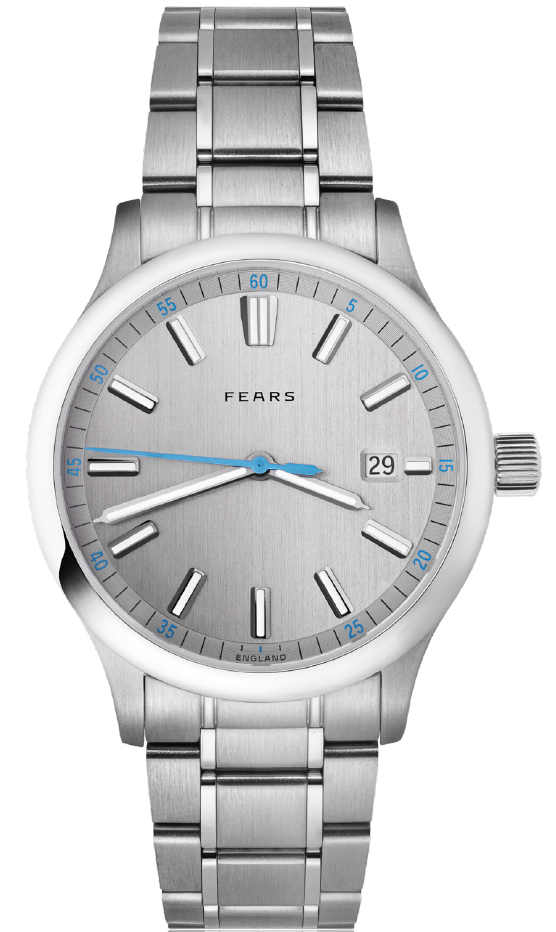 Fears Watch Redcliff 39.5 Date Pewter Grey