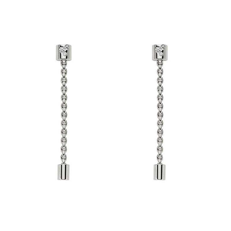 Fope Aria 18ct White Gold 0.09ct Diamond Pendant Earrings - Gold